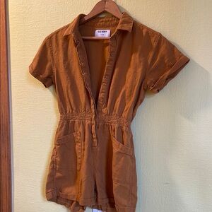 Old Navy Brown Short Sleeve Romper